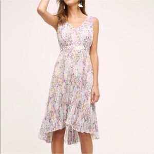 Plenty by Tracy Reese Evanthe White Pleated Floral Flowy Sun Dress
